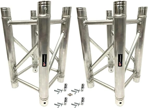 2PCS 1.64FT Aluminum DJ Light Stands Stage Truss Segment Fits All Major Name Brands 290mm.x290mm