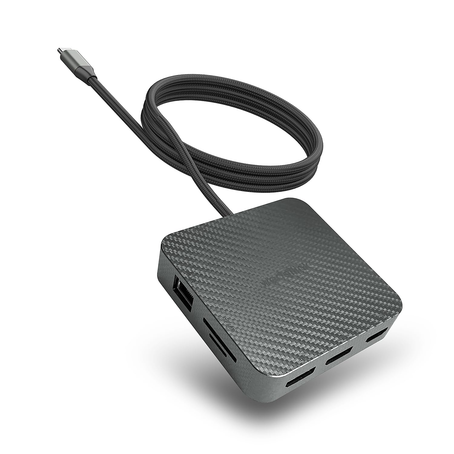 Docking Station 11 in 1 with SD/TF, USB 3.0/5Gbps, RJ45 Ethernet Ports,100W PD, Audio jack,Support Triple or Dual Monitor 4K (2 DP+HDTV),for Dell HP Lenovo Surface MacBook Laptop-Carbon fiber patterns