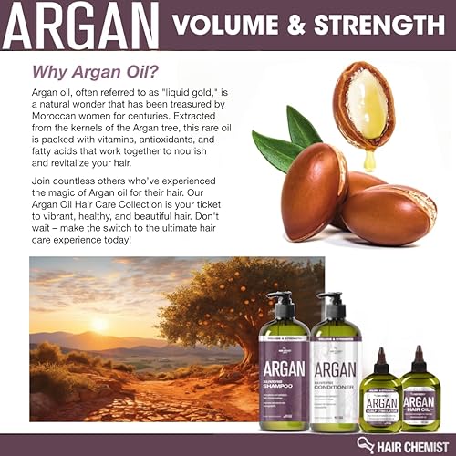 Miniatura 5 de Hair Chemist Aceite para el cabello 99% de volumen natural y fuerza - Aceite de argán 7.1 onzas