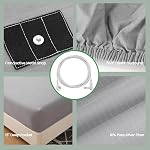 Grounding Fitted Sheets, King Size, 90% Organic Cotton + 10% Pure Silver Fiber, Earthing Bed Sheet with Connect Cord, Conductive Grounding Sheet for Better Sleep, Gray