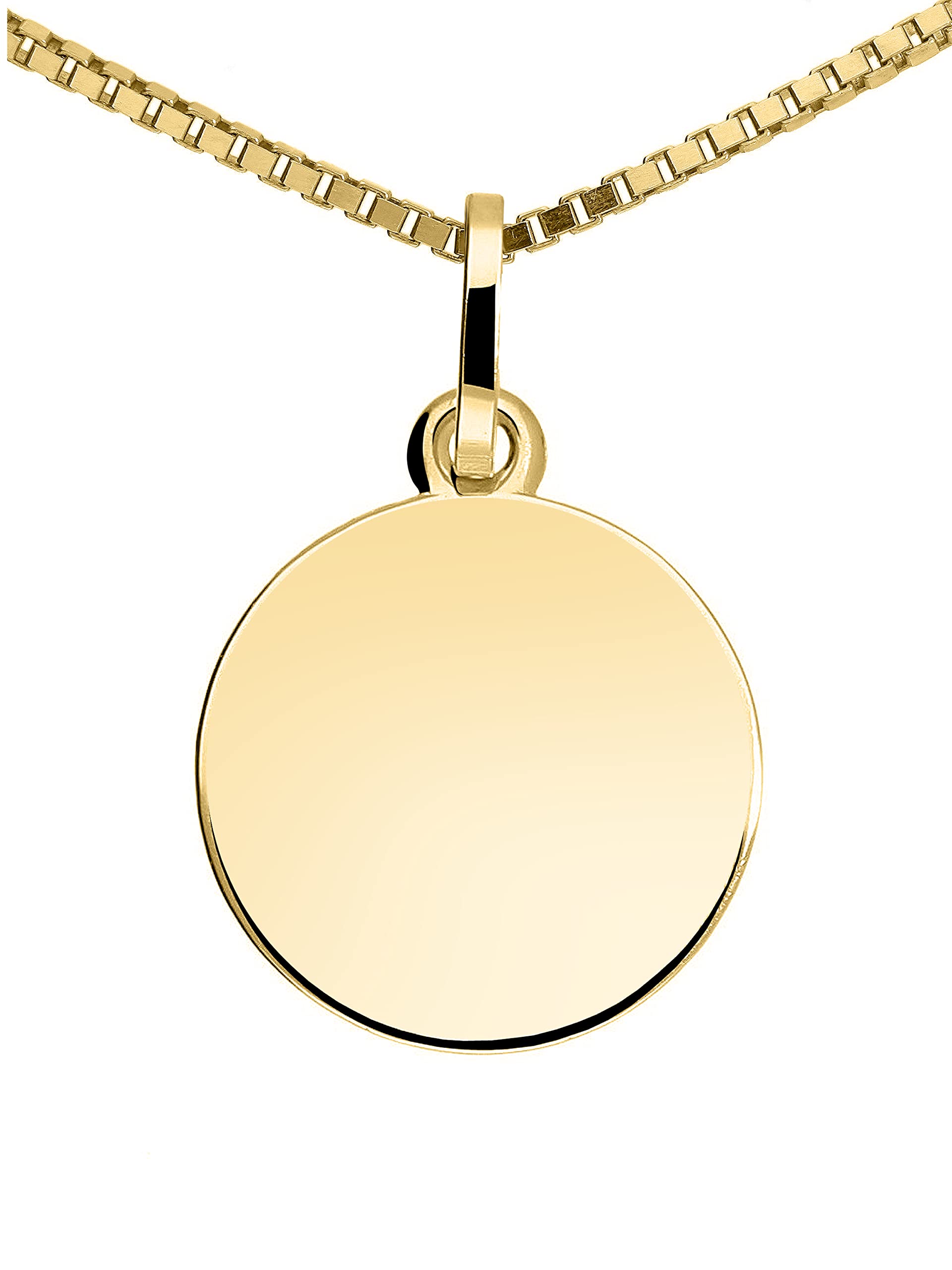 My Gold Pendentif signe du zodiaque taureau (sans chaîne) or jaune or véritable 333 (8 carats) Ø 12mm rond signes du zodiaque rond du zodiaque A-06017-G303-Sti