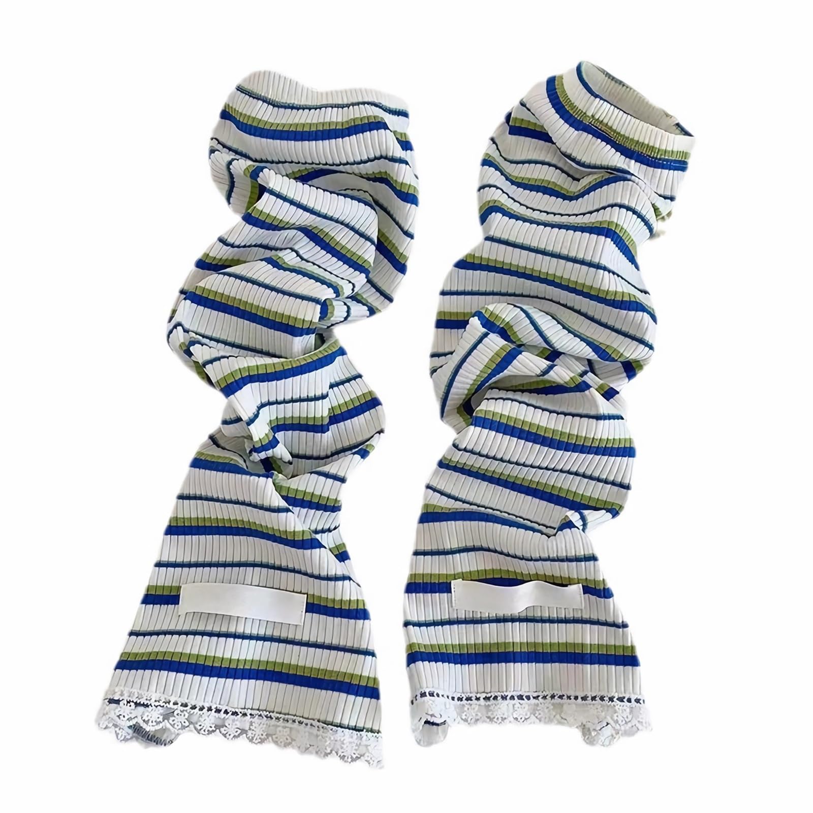 Mangas de brazo de encaje exclusivas en color azul y blanco con compresión suave y sombra solar
