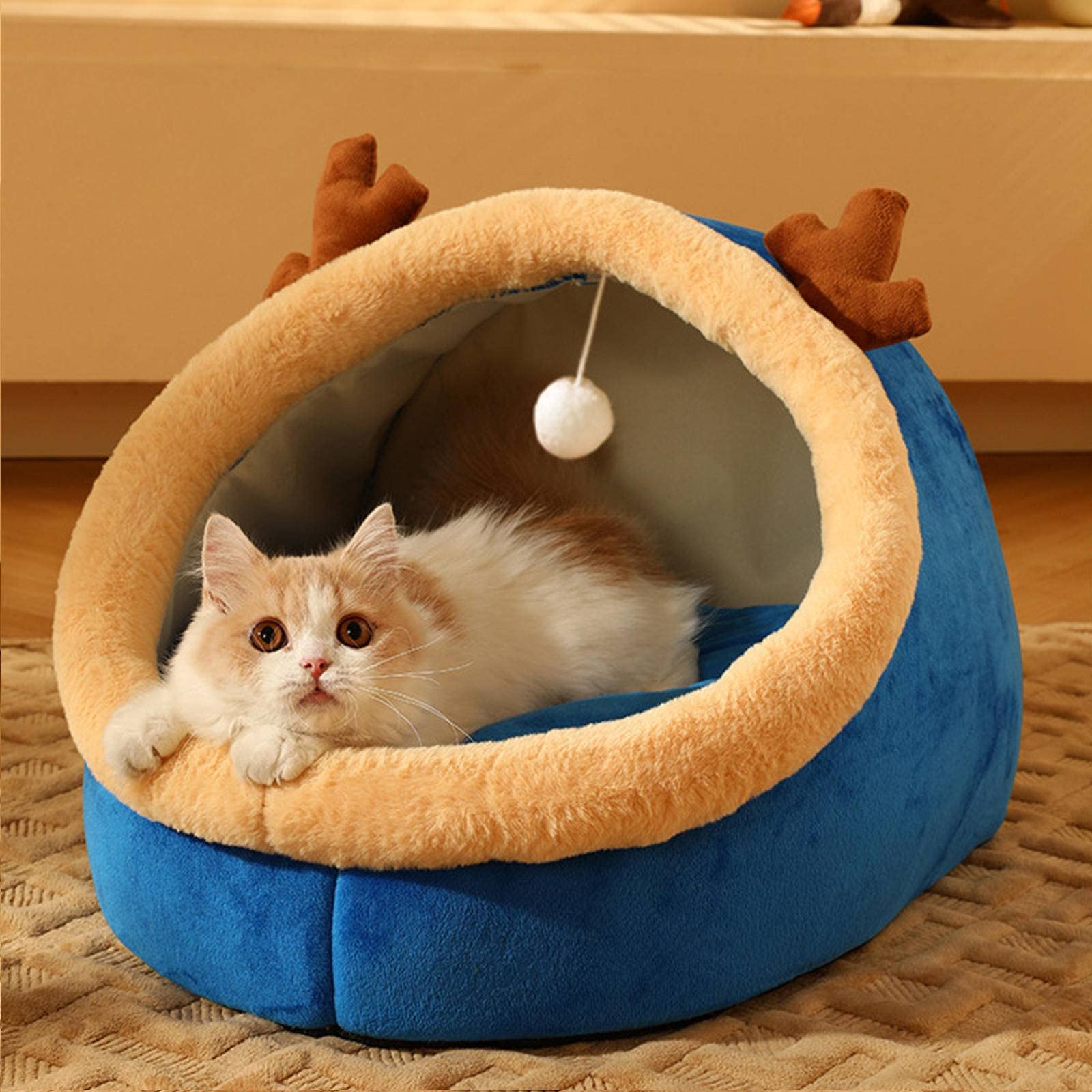 FARZIPet Bed-Large Space-Plush Thickening-cat Nest Winter-Removable and Washable-Kennel pad-cat Bed Warm-Nest Warm and Comfortable