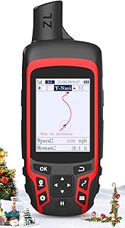 A6 Handheld GPS for Hiking, Rugged Waterproof GPS Navigator with 20 Hrs of Battery Life, 2 Navigation Mode, 2.4" Color Display and GPS Compass, Moon Phase Information