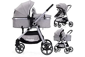 2-in-1 Reversible Stroller: Effortless Conversion from Carseat to Stroller