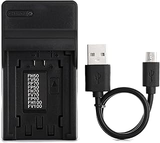 NP-FH50 USB Charger for Sony DCR-DVD108 DCR-DVD610 DCR-DVD105 DCR-HC21 DCR-HC52 DCR-HC38 DCR-SR45 DCR-SR47 DCR-SX85 DCR-SX45 DCR-SX44 HDR-SR11 HDR-SR12 HDR-XR160 Camera and More