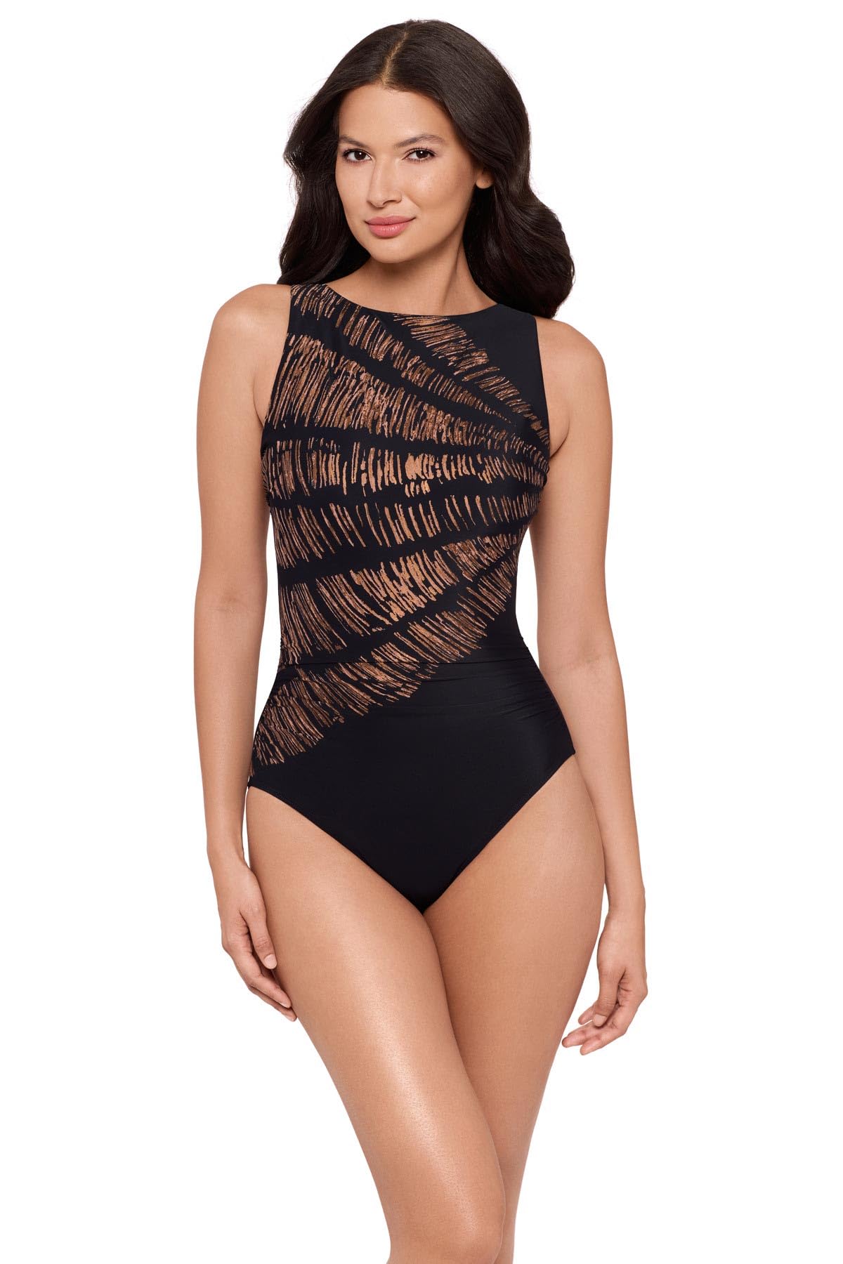 Miraclesuit Womens Swimwear Rock Solid Regatta One Piece Swimsuit