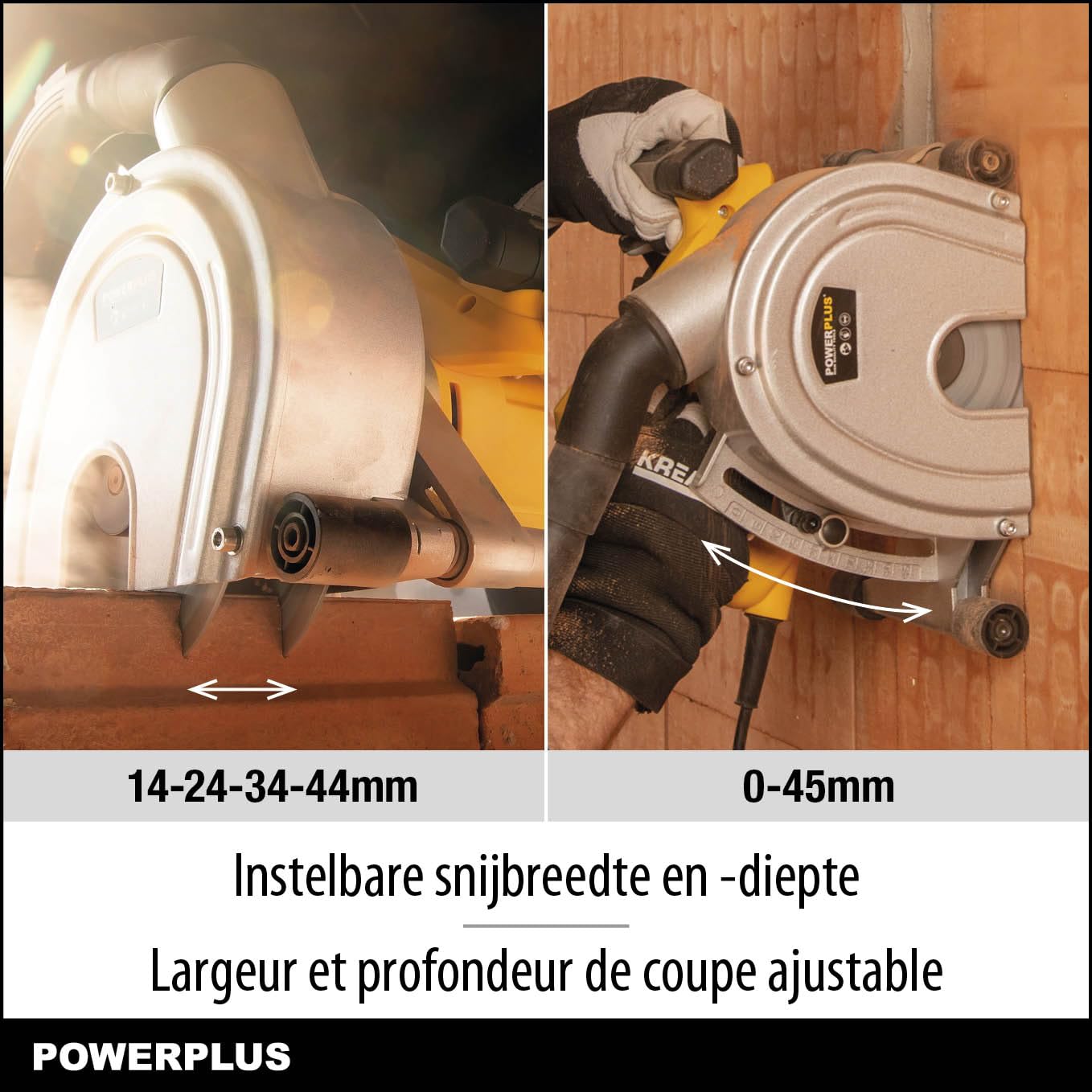 Fresa da muro 1800 W lama diamante 150 mm POWX0650