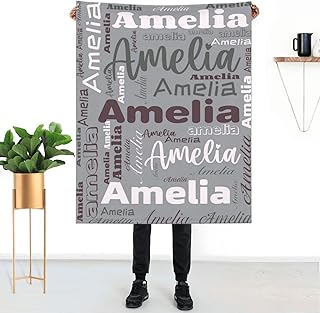 WTCWY Personalized Name Blankets for Kids Custom Baby Blankets for Girls Boys with Name Personalized Baby Blankets with Name Personalized Baby Items Personalized Baby Girl Boy Gifts