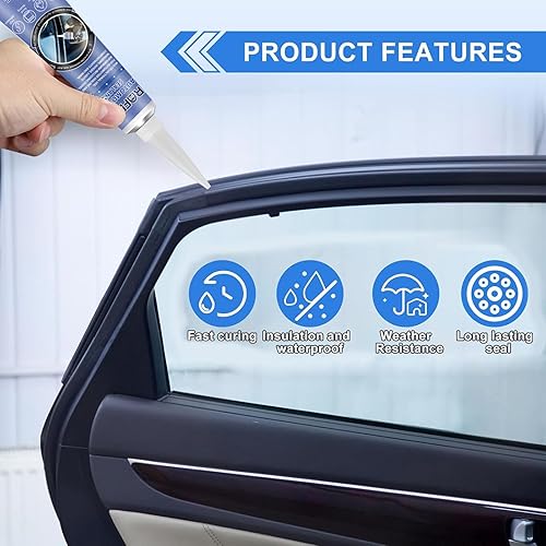 Miniatura 2 de ROFPM Sellador adhesivo automotriz para reparación de carrocería de automóvil, 3.5 onzas líquidas, resistente al calor, pegamento adhesivo de