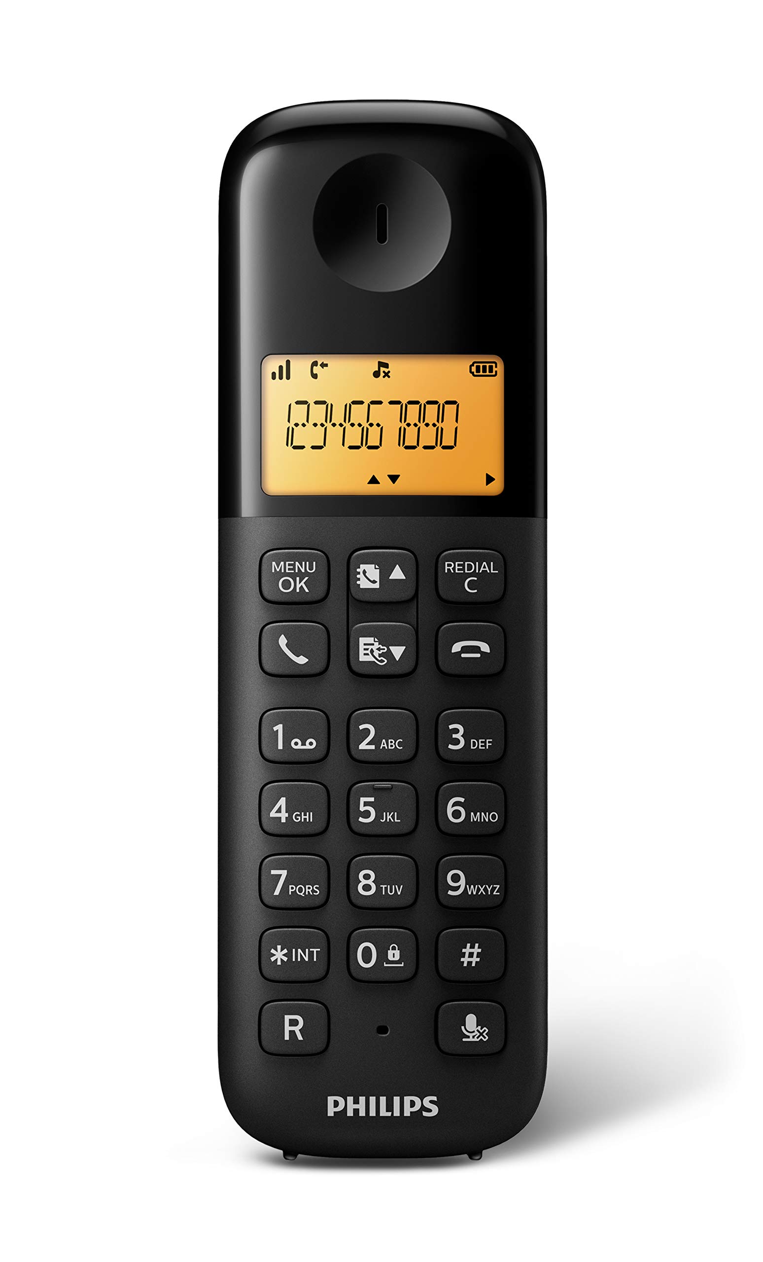 Philips D1602B / 01- Teléfono DECT inalámbrico con 2 Auriculares, Pantalla Grande (4,1 cm) e identificador de Llamadas - Negro — view 4