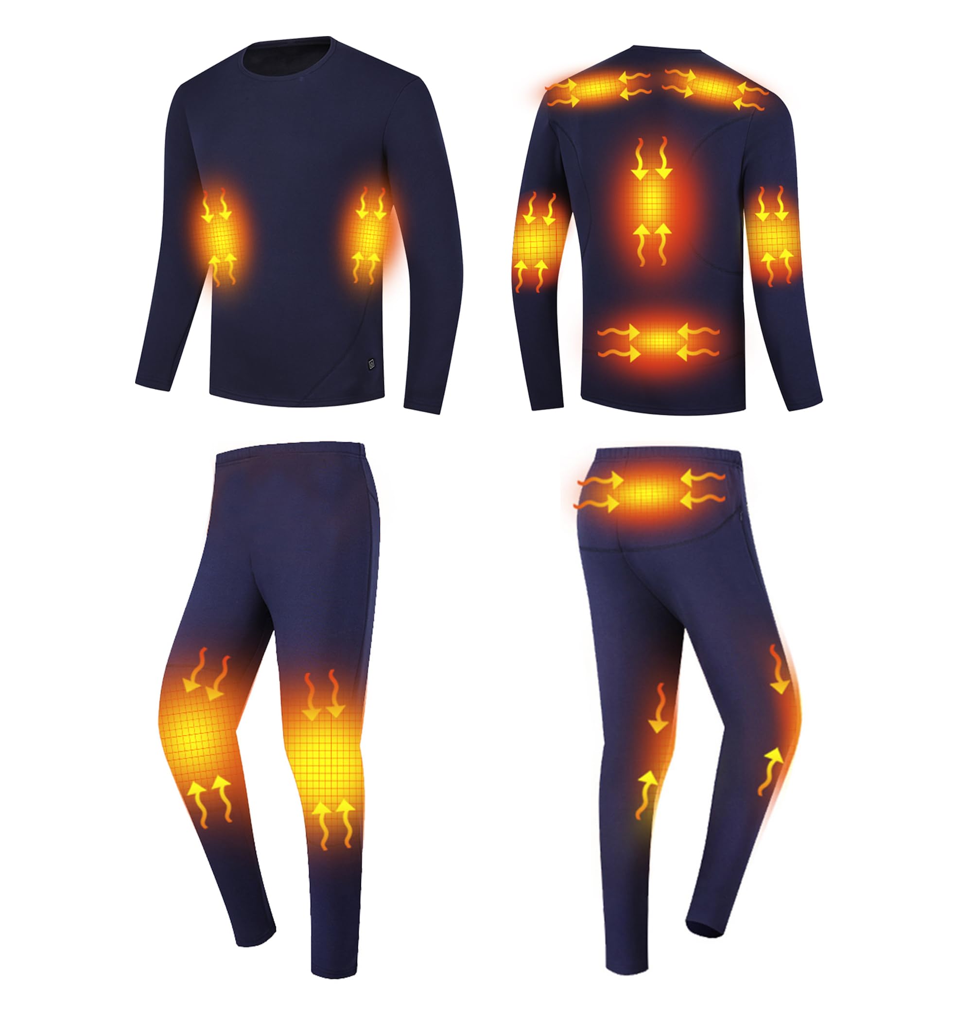 Conjunto de Ropa Interior térmica, Camiseta y pantalón térmicos eléctricos para Hombre, Ideales para la Caza en Motocicleta.
