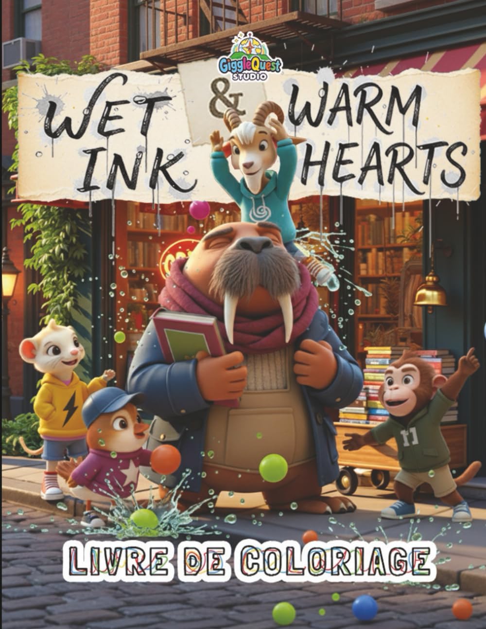 Wet Ink & Warm Hearts: Livre de Coloriage | GQ09 (Compagnons des Livres de Coloriage GiggleQuest)