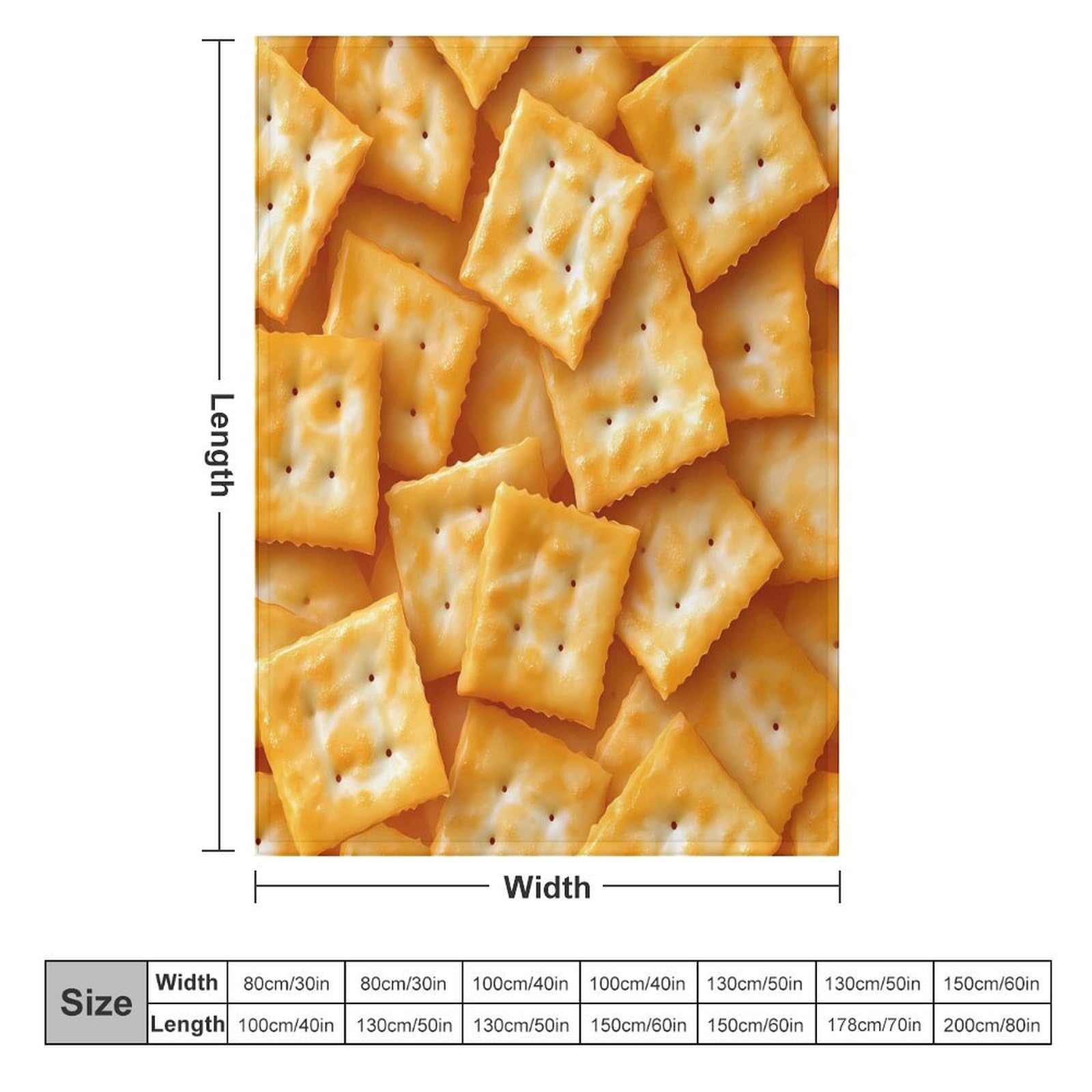 Salted Soda Crackers, leichte Überwurfdecke für Bett, Couch, weiche Flanelldecken, groß, warm, Plüsch-Überwurf, 127 x 177,8 cm