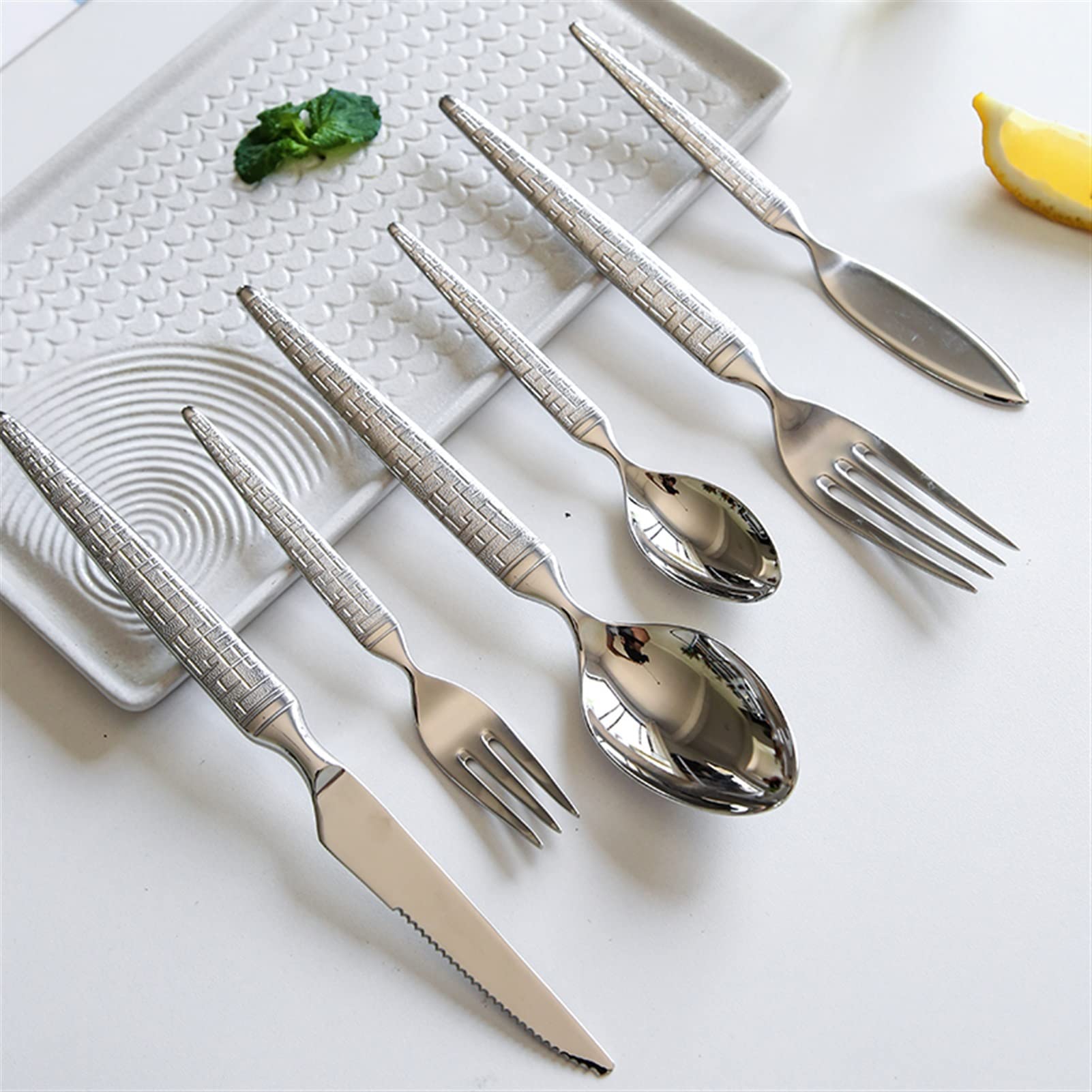 4-teiliges Reisegeschirr-Set für Männer, Gabel, Löffel, Messer, für Restaurant-Küchengeräte-Sets, Edelstahl-Besteck, Assiettes, Abendessen-Sets
