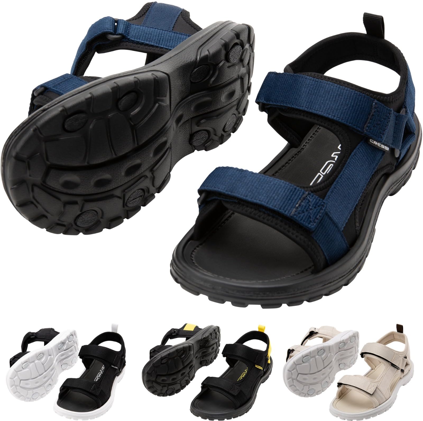 CRESSI dal 1946 - Pete Sandal - Sandalo Unisex Ideale per le Giornate Estive in Spiaggia, Progettato per Comfort e Praticità in Ambienti Acquatici