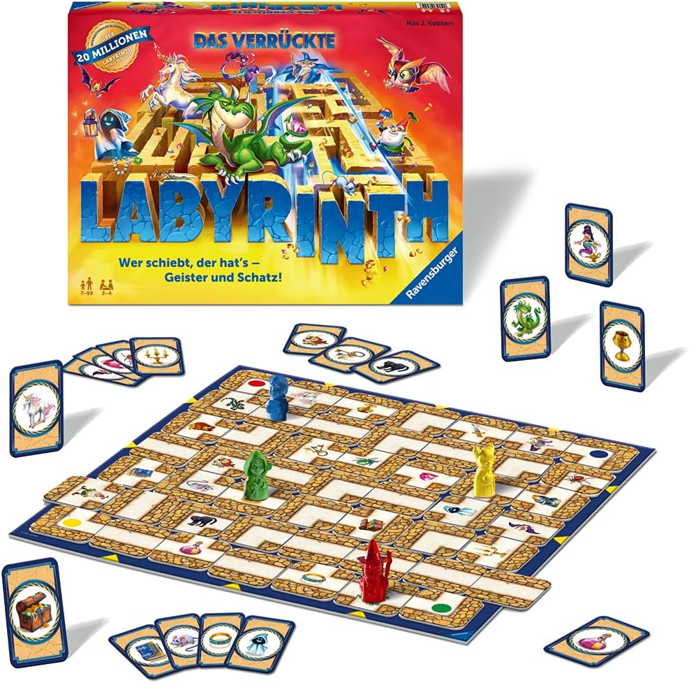 Ravensburger 26955 El Laberinto Loco – Juego clásico para 2 – 4 Personas a Partir de 7 años.