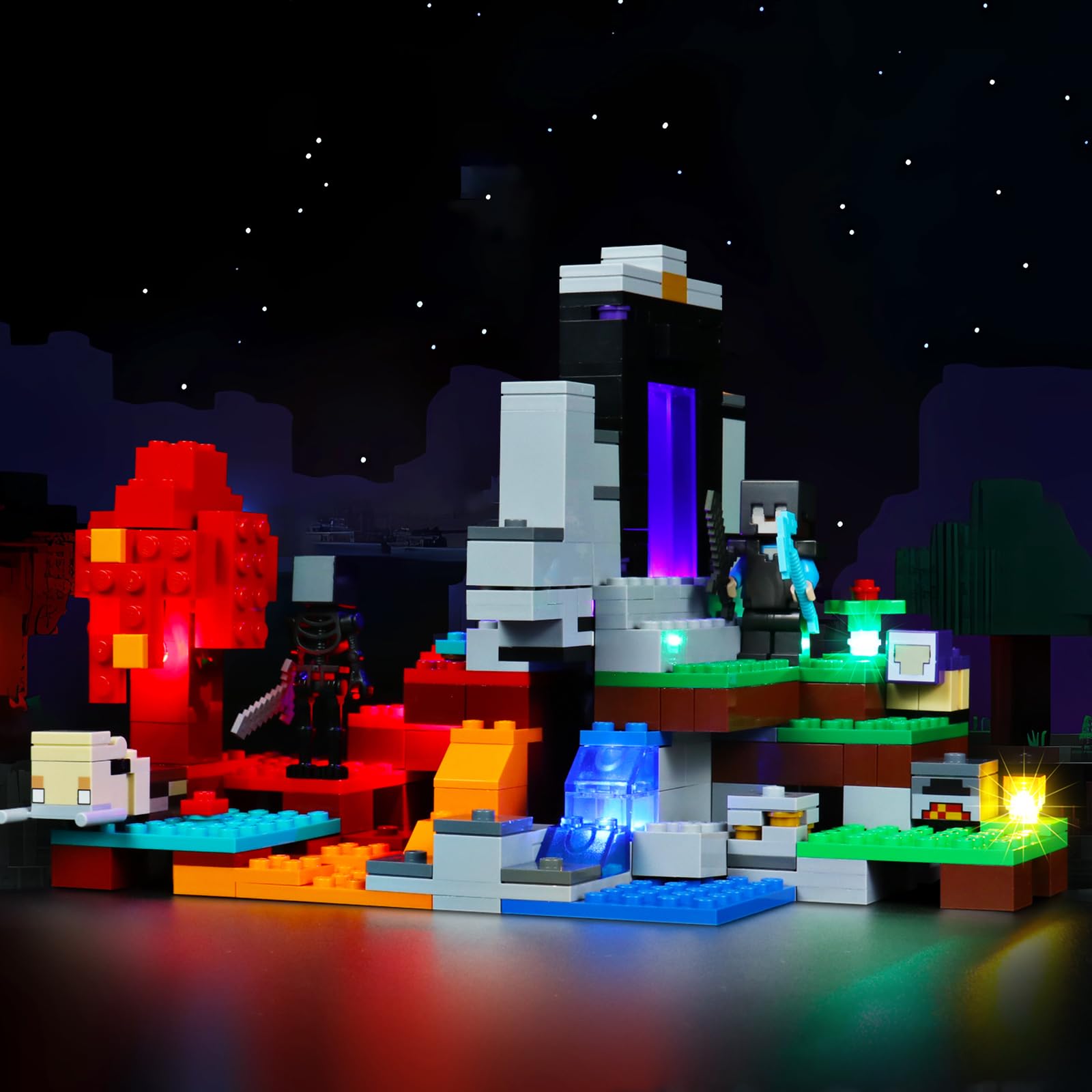 Brickshining LED Lighting Compatible with Lego The Ruined Portal 21172, Light Kit Compatible with Lego 21172, Giving Light to Model, NOT Included The Model Set?Standard Version?