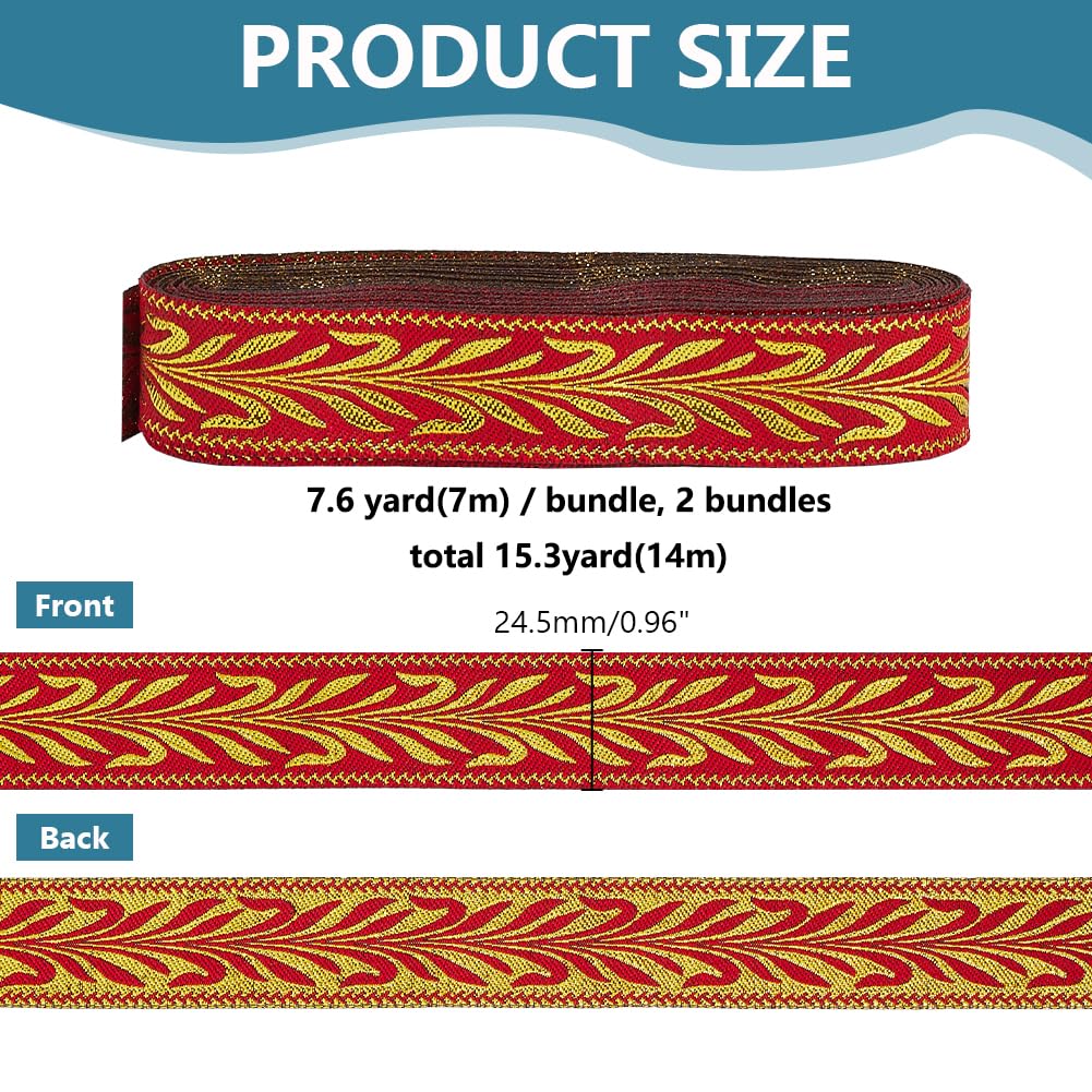 Nastro Jacquard Elastico Etnico – 9 Iarde (3 Colori) – Larghezza 22 Mm – Per Cucito E Fai Da Te - 4