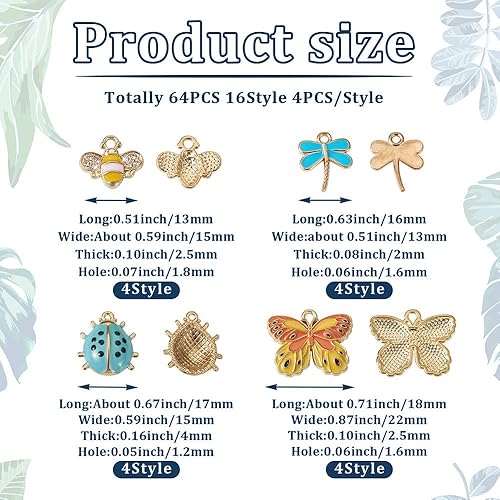 Vista 105 de Cheriswelry 30 dijes de aleación de cono de pino y ardilla, chapados en oro claro, con forma de cono de pino y ardilla, adornos colgantes de 0.47 a