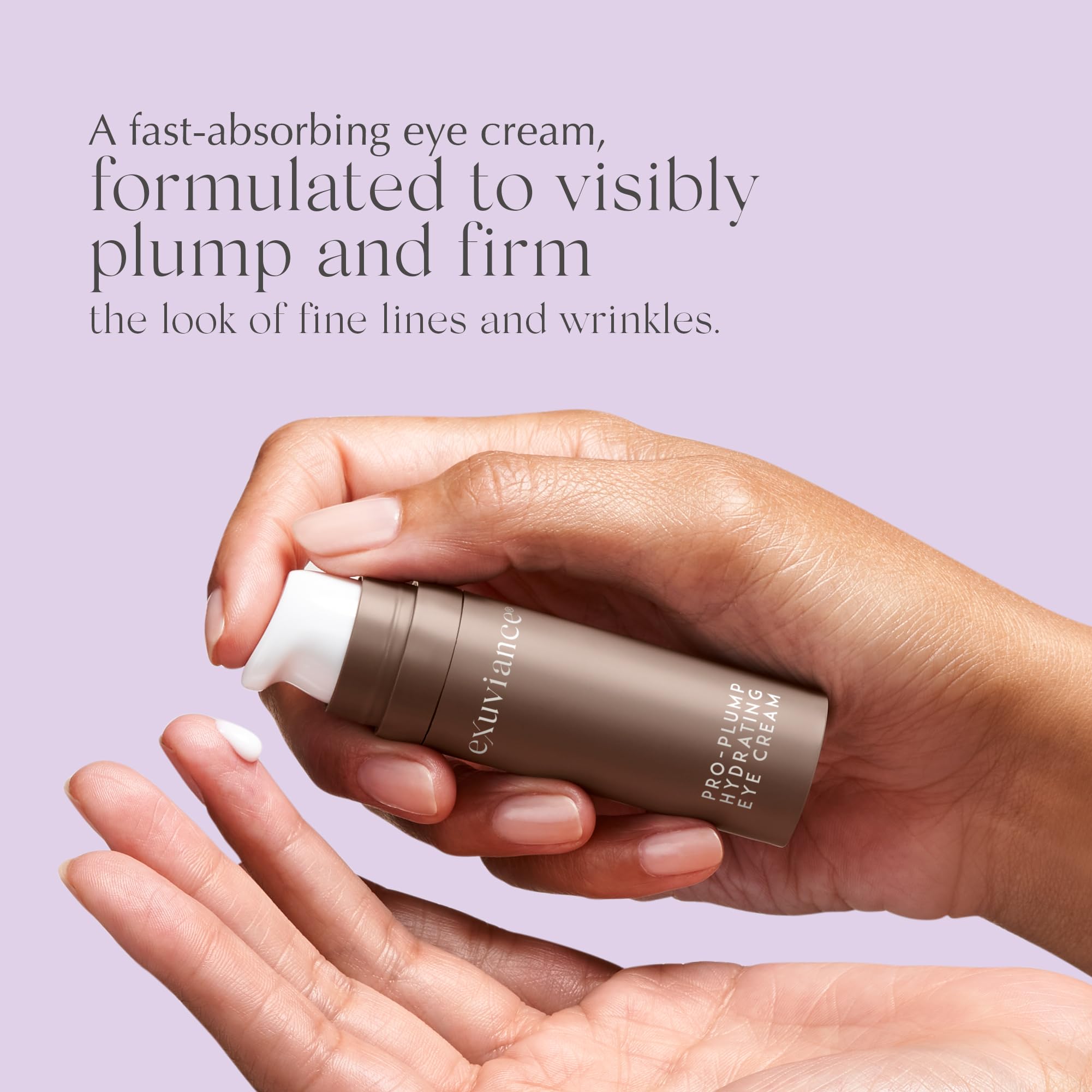 EXUVIANCE Pro-Plump Hydrating Eye Cream, Plumping and Firming Anti Aging Eye Cream, for Crows Feet and Wrinkles, with Hyaluronic Acid and PHA, 0.5 oz
