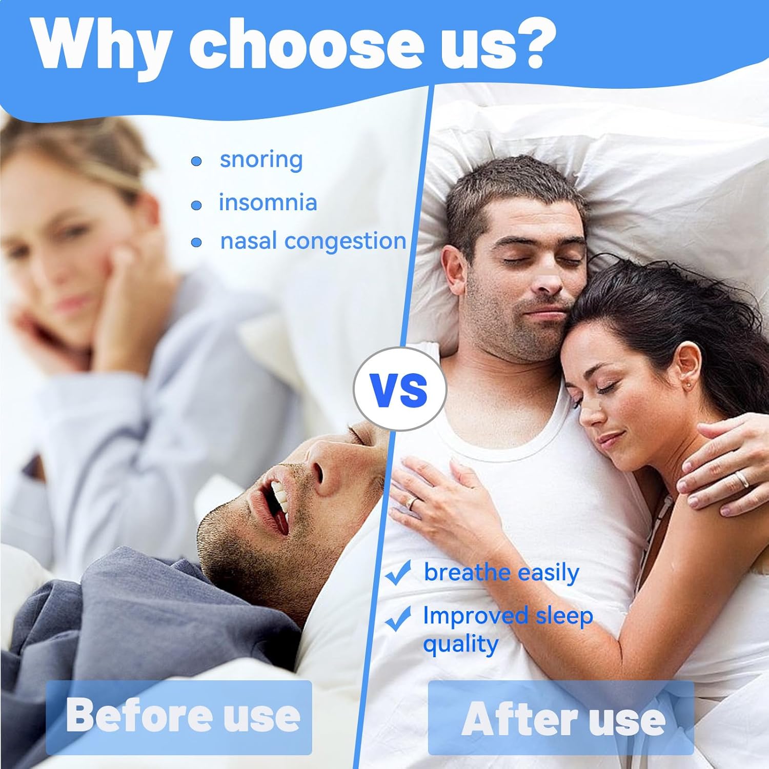 60PCS Nose Strips for Breathing,Extra Strength Nasal Strips for snoring,Suitable for Nasal Congestion & snoring (60) - Image 4