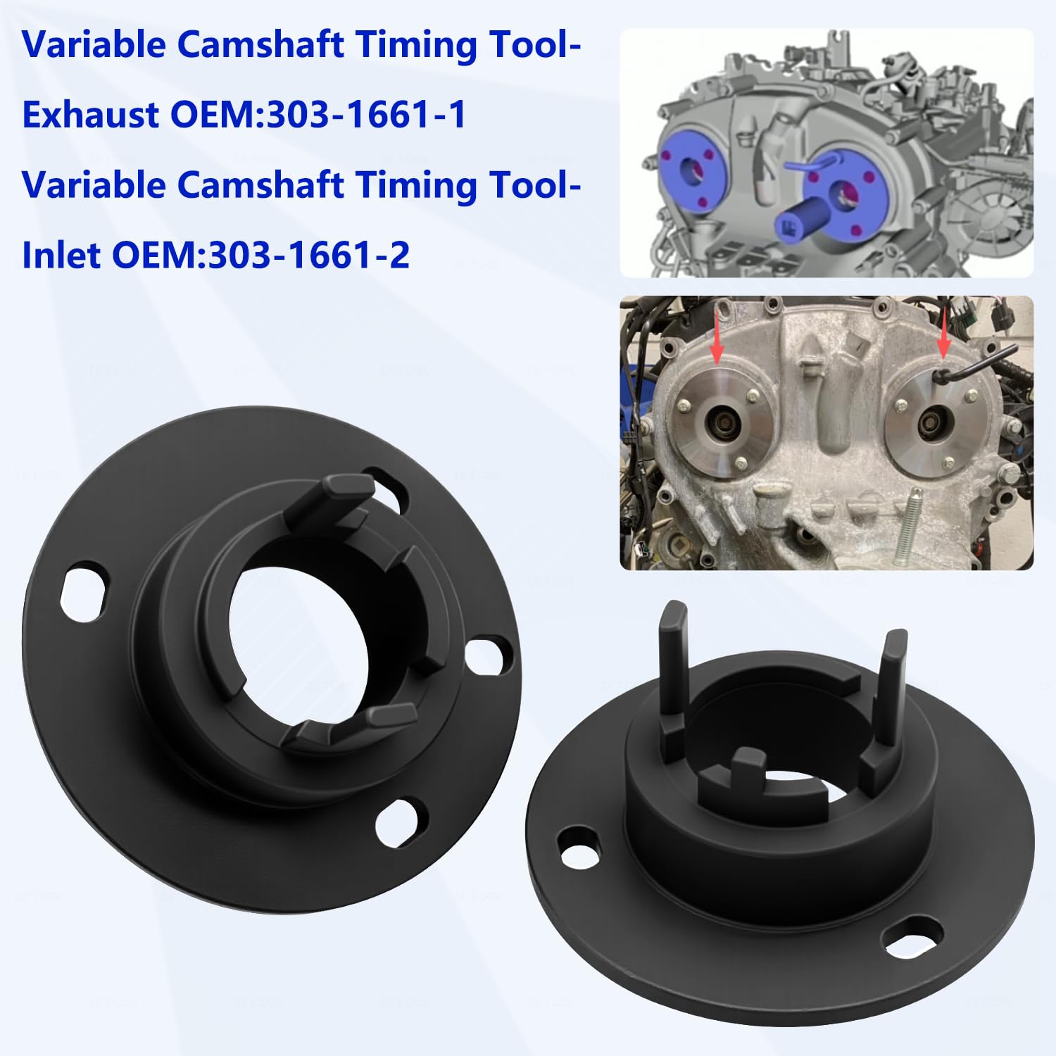 ZKTOOL Strumento di bloccaggio della fasatura dell'albero a camme del motore, compatibile con Ford 1.0L Ecoboost, strumento di bloccaggio del volano, installazione guarnizione olio coperchio anteriore