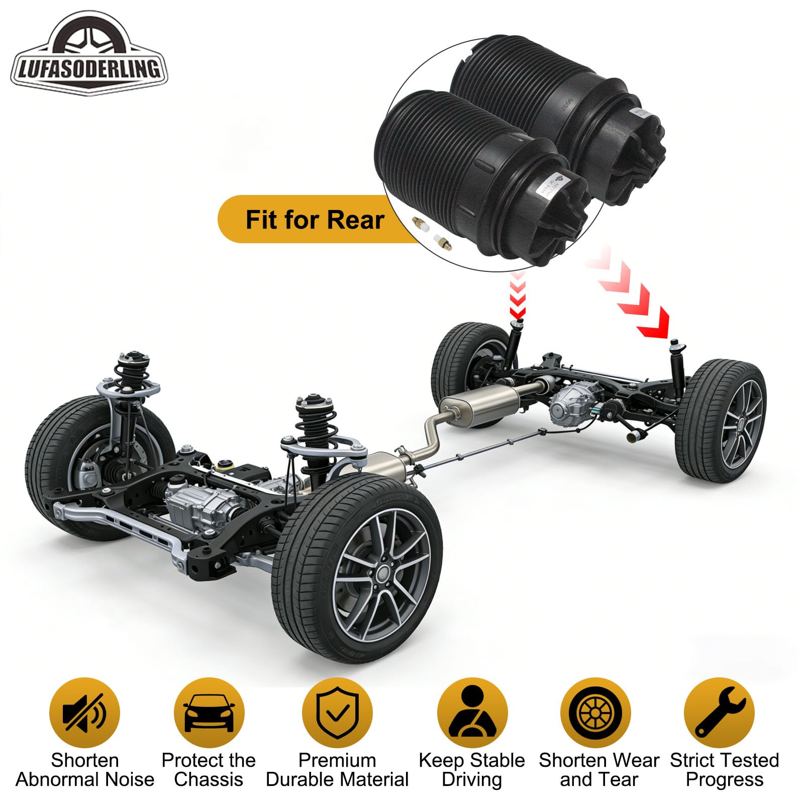 Luftbalg Hinten Kompatibel mit Mercedes-Benz W212 E200 E250 E300 E400 E500 E63 AMG CLS C218 CLS220 Luftfederung S212