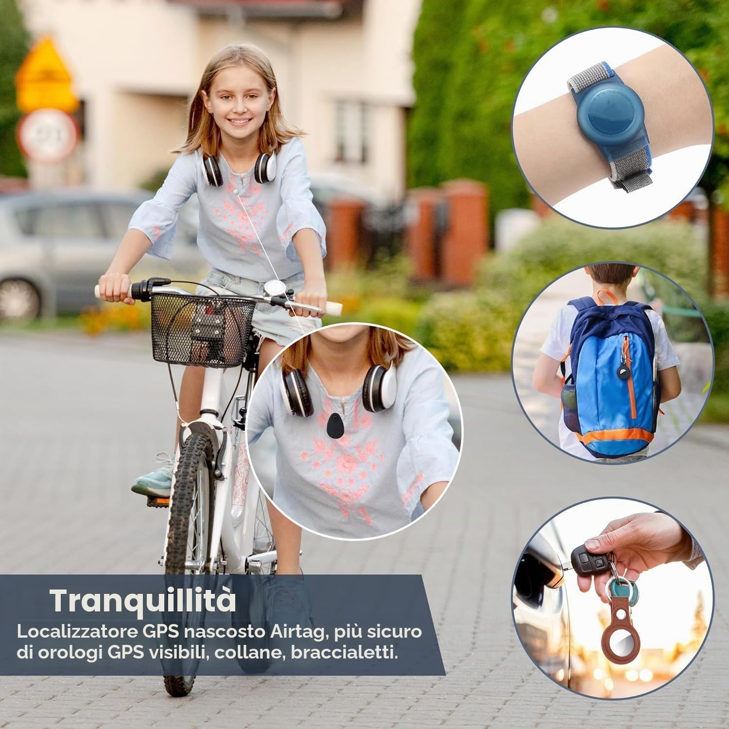 Custodia In Silicone Con Spilla Per AirTag, Nascosta E Antistrappo, Per Bambini Anziani E Zaini, Motivo Dinosauro
