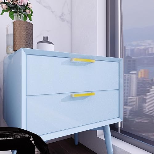 Miniatura 5 de Amiya Papel adhesivo azul brillante brillante autoadhesivo para encimeras, muebles, armarios, impermeable, extraíble, fácil de aplicar, envoltura de