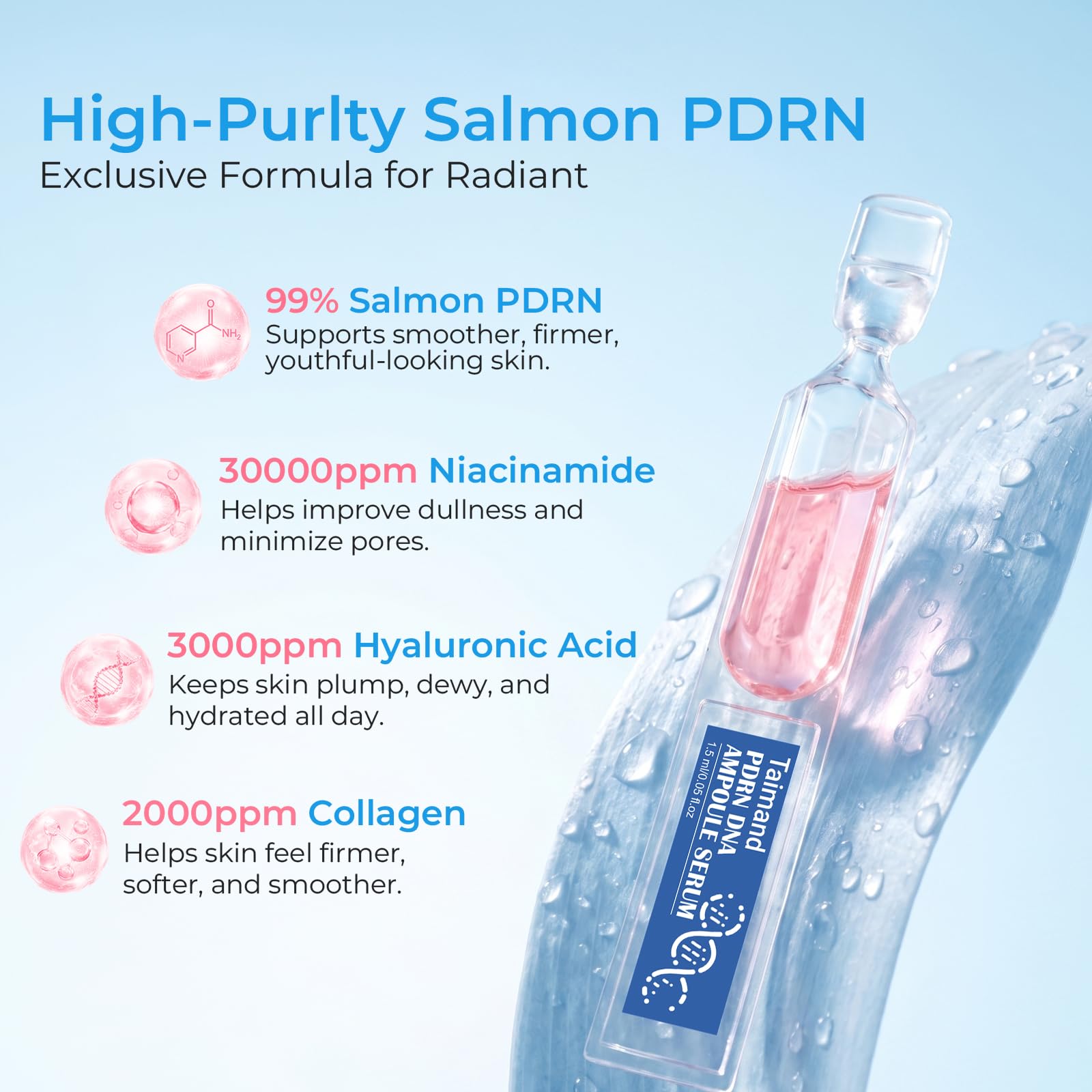 Amazon.com: Taimand Salmon DNA PDRN Serum for Face, 1.5 mL × 30