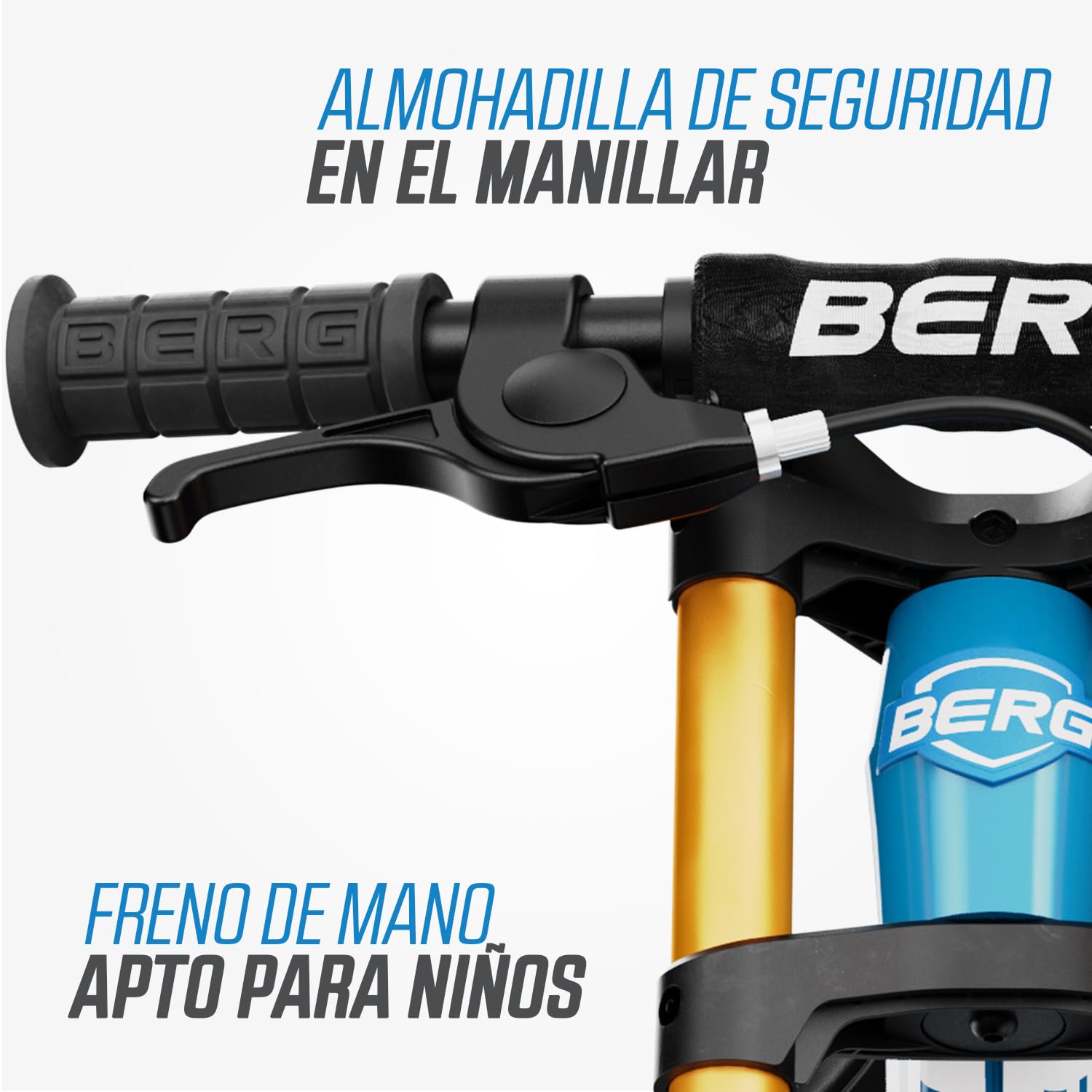 BERG Bicicleta sin Pedales Biky | 2,5-5 años, 12 pulgadas, con freno de mano, cuadro ligero de magnesio, ruedas hinchables