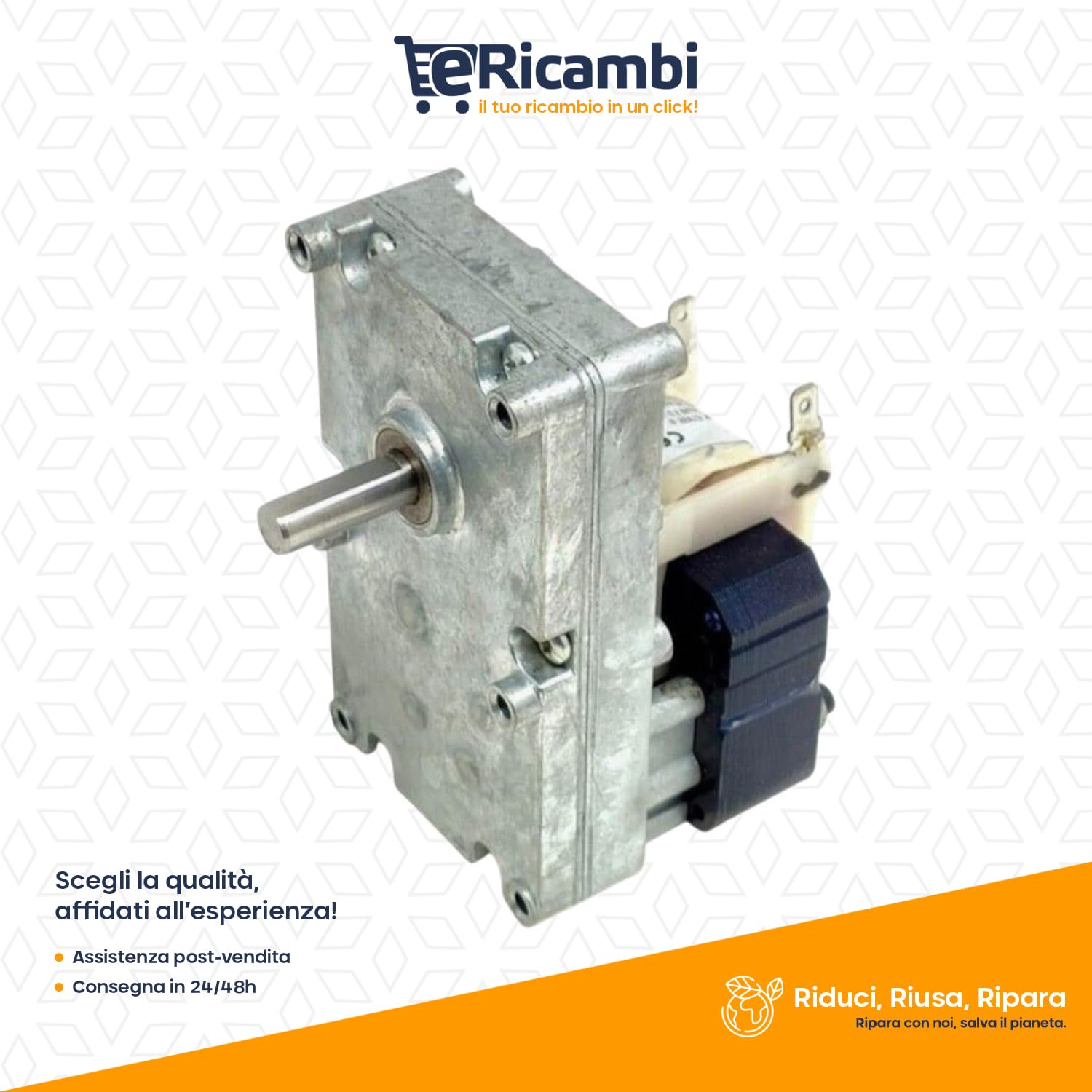 ERICAMBI®, Motoriduttore per Stufe a Pellet Merkle Korff S10999 - velocità 1,3 RPM - Coppia 135 in/LBS - Diametro Albero 9,52 mm - Rotazione Oraria - Alta qualità e Prestazioni