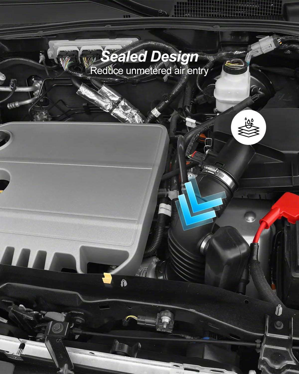 Engine Intake Hose with Sensor CV6Z-9B659-F CV6Z-9B659-D CV6Z-9B659-J Compatible with Ford Escape 2.0L 2013 2014 2015 2016, Intake Tube for Proper Airflow and Sealed Fit