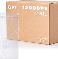 Vista 11 de GPI - 1000 unidades - Bolsas con cremallera de 2 x 9 pulgadas, 2 mil, bolsas de polietileno transparentes con cierre resellable, con cierre