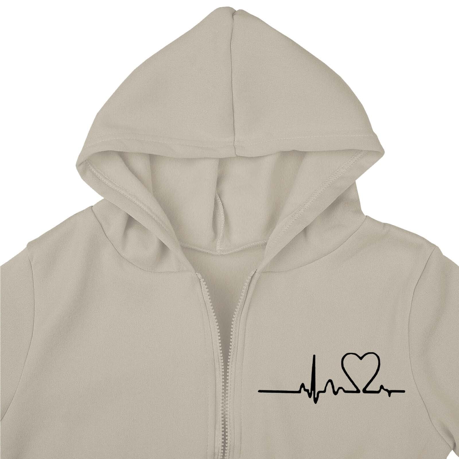 Felpa con cappuccio da donna che aggiunge calore con stampa floreale con set interno da 3 pezzi