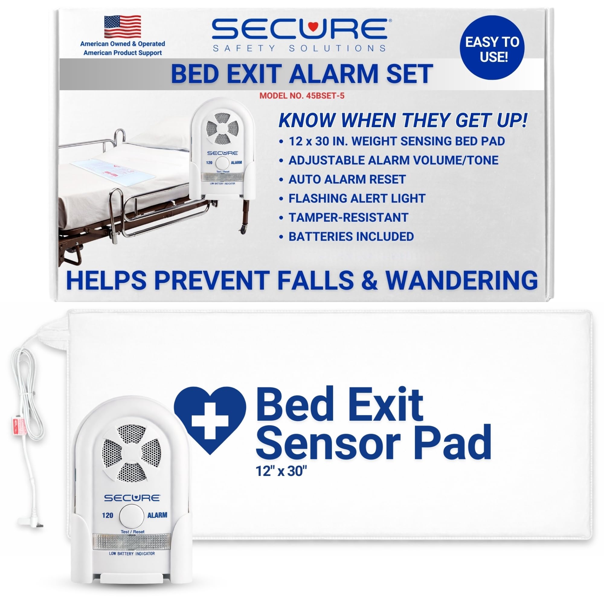 Secure 45BSET-5 Bed Exit Alarm