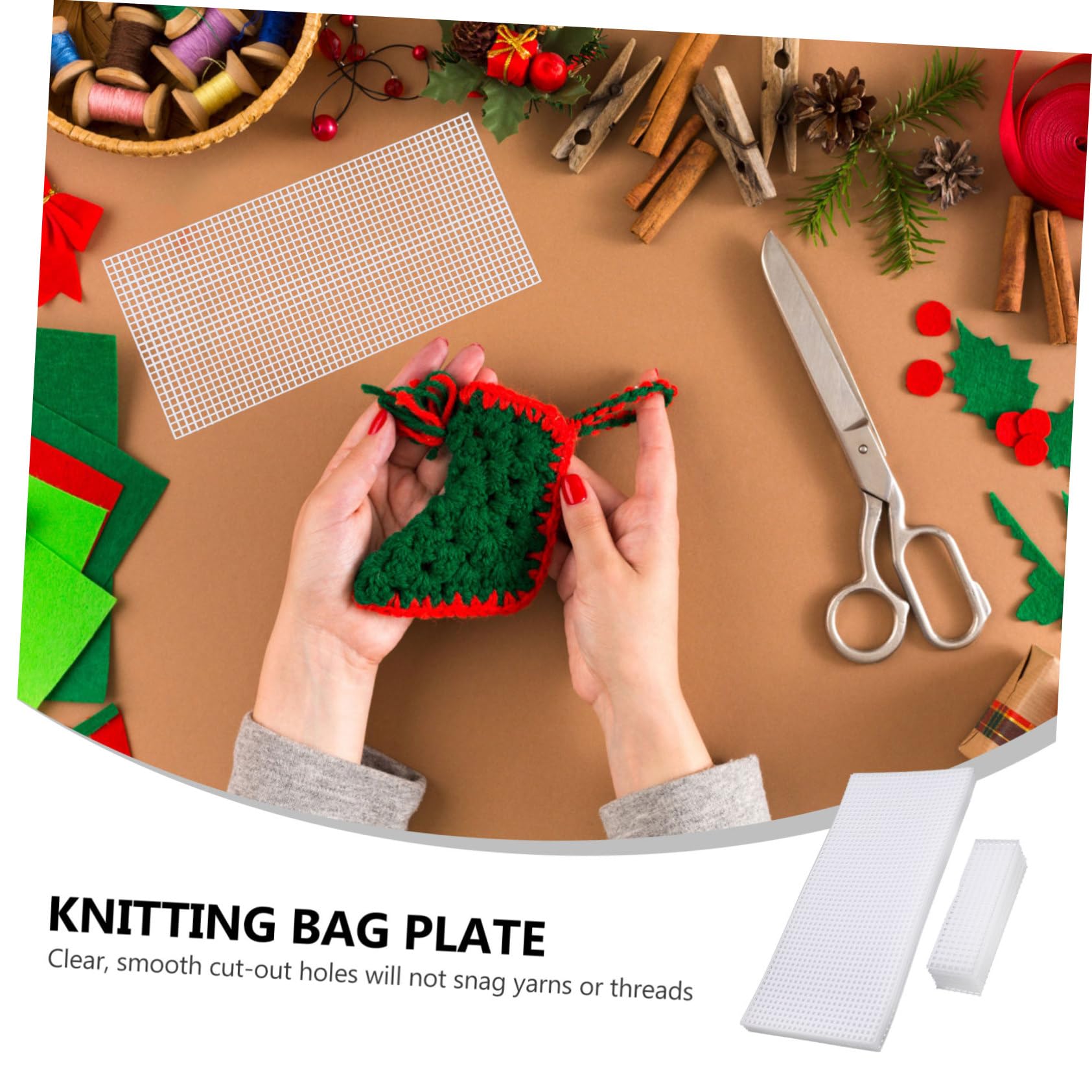 jojofuny 3 Sätze Teiliges Kunststoff Mesh Blattset Für Diy Taschen Schnitt Und Strickmaterial Für Handarbeiten Langlebig Und Leicht Zu Verarbeiten Für Kreative Projekte 10 Stück * 3