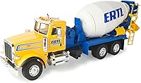 TOMY 1:16 Peterbilt Cement Mixer Truck Toy - 24" Big Farm Semi with Rotating Drum, Lights & Sounds for Kids 3-9