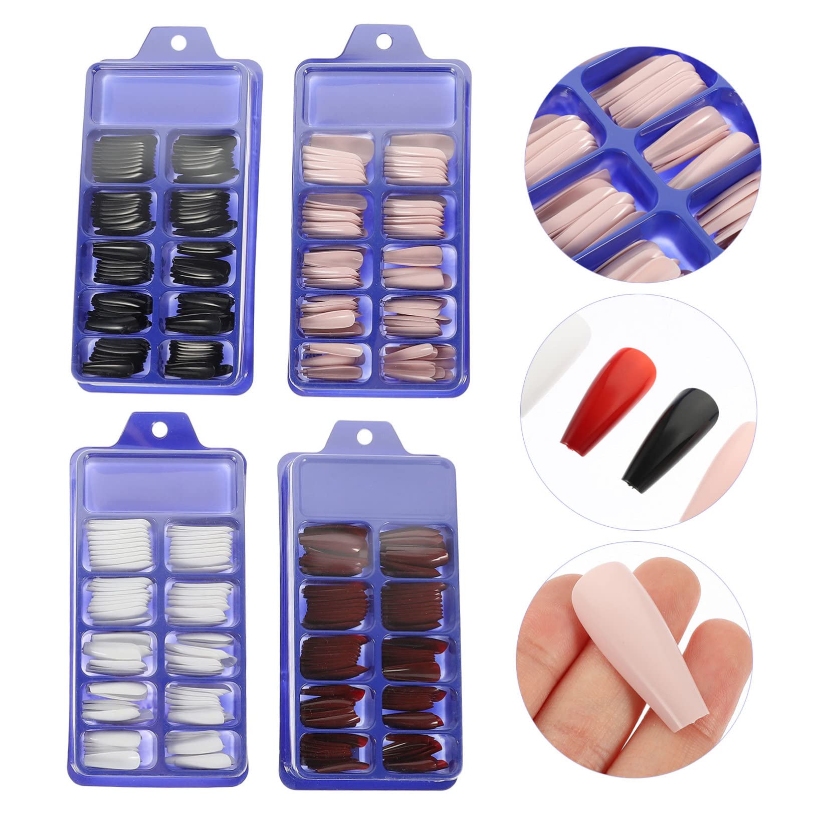 1200 Pz Chip Per Unghie Punte Per Unghie Finte Unghie Finte Francesi Tu? Come Premere Su Uñas Continua Unghie Artificiali Francesi Chiodo Resina Donna Piccola Scatola