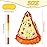Wernnsai Pizza Piata - Pizza Decorations For Kids Food Themed Birthday Party Piata With Blindfold And Bat For Summer Mexican Party Supplies