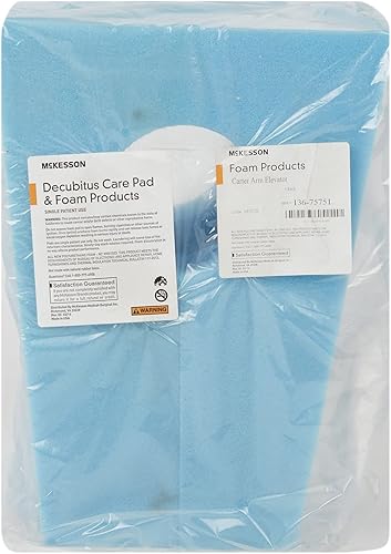 McKesson Carter - Elevador de brazos, espuma, soporte suave y elevación de brazos para lesiones, azul, 12 x 9 x 16 pulgadas, 1 unidad