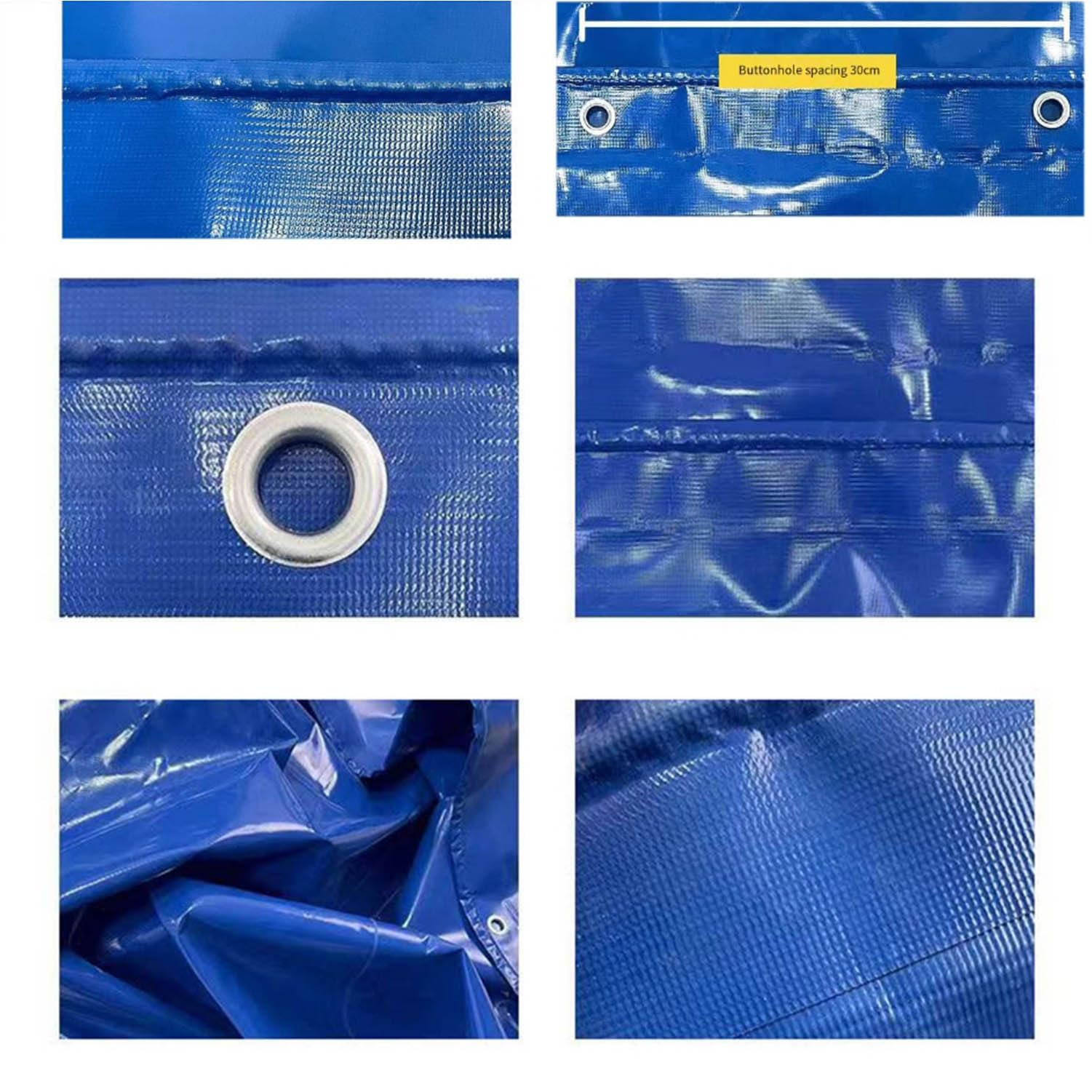 Genérico Estanque de jardín sobre el Suelo con válvula de Drenaje, Piscina Gruesa de Lona Grande Plegable para Exteriores, Lona de Piscina de Lona de PVC de 0,6mm