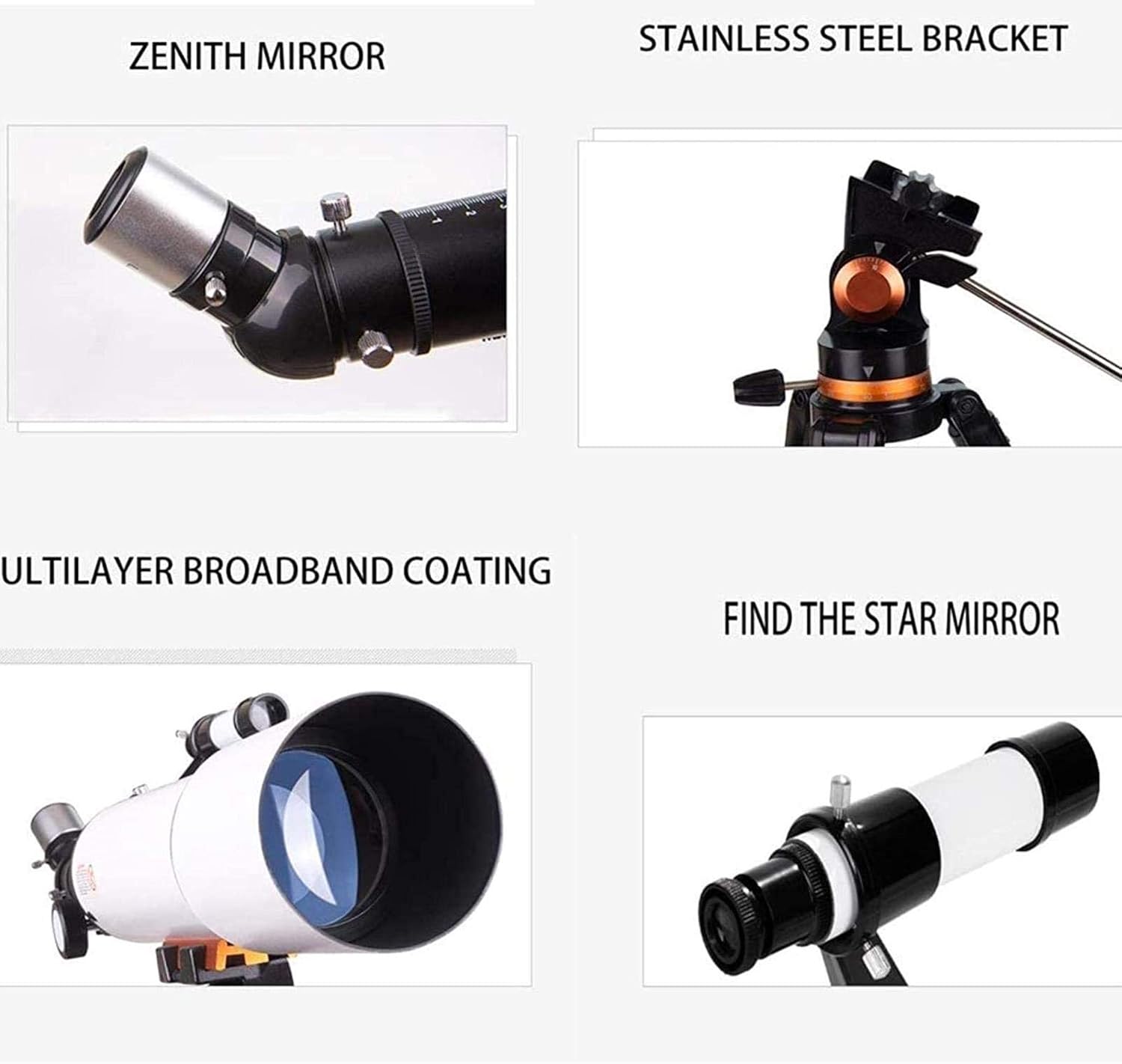 High Power Monocular Telescope for Adults & Kids, Portable Travel Telescope, Ideal for Stargazing & Outdoor Adventures, Includes Carry Bag