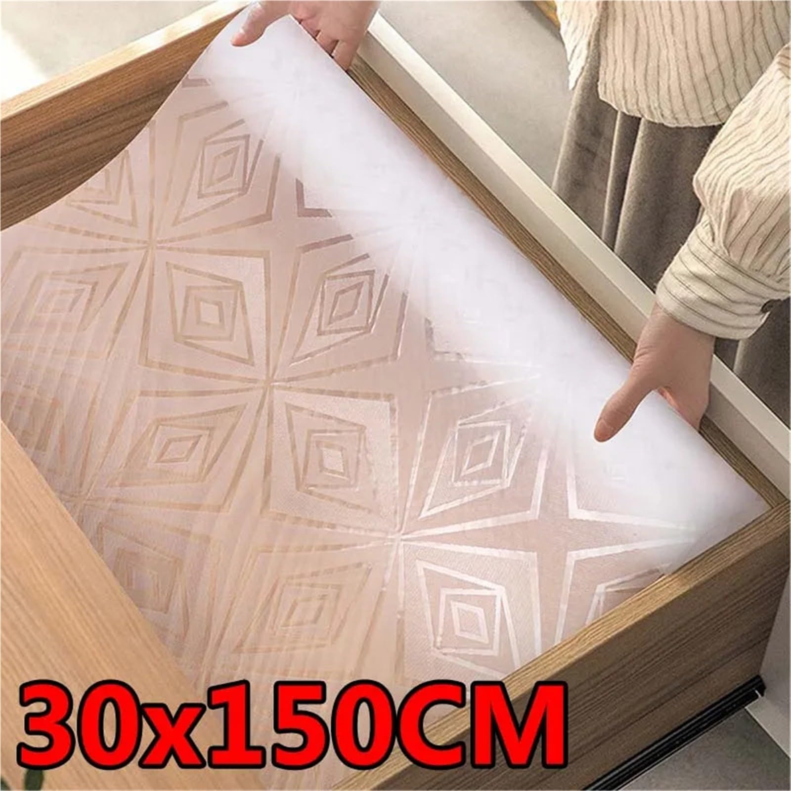 Wkładki do szuflad kuchennych, Przezroczyste wkłady do szuflad i półek Nieprzylepne podkładki szafek z pianki EVA, 4 sztuki 30x150 cm
