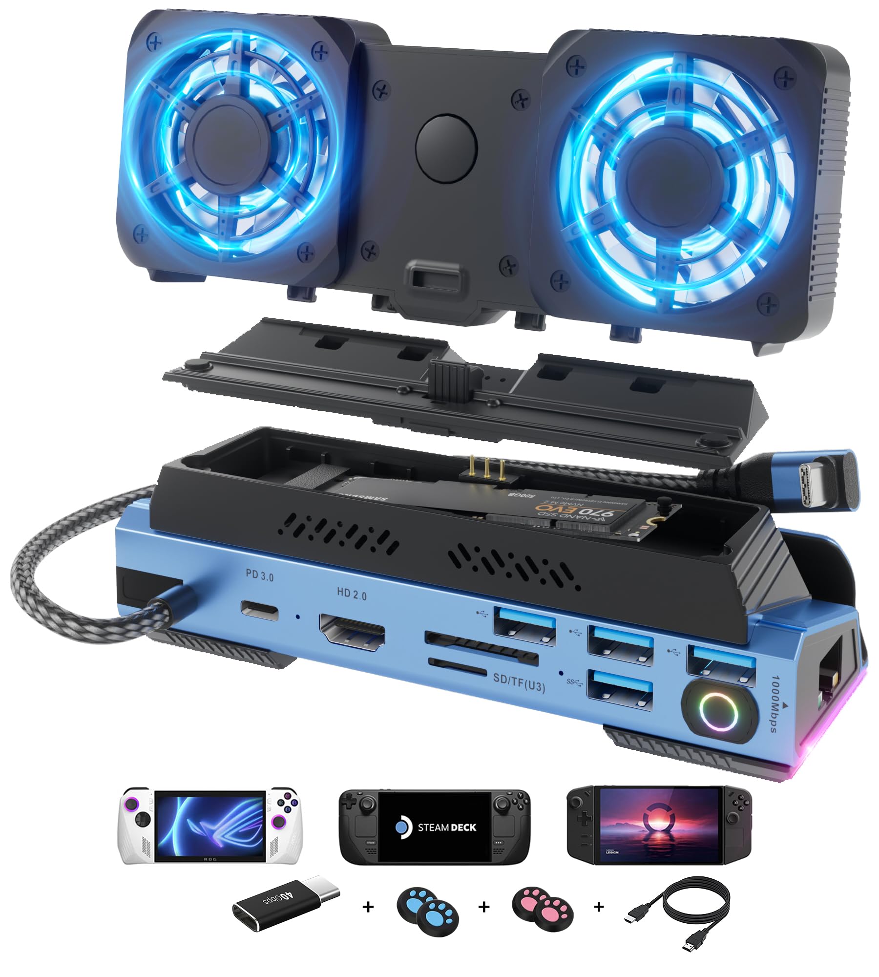 Amazon.com: YCBUENO 14 in 1 Steam Deck Docking Station with