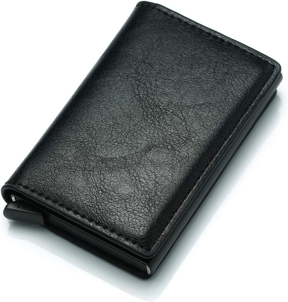 Credit Card Wallet | Best Minimalist Wallet | RFID Blocking Aluminum Card Holder (black)
