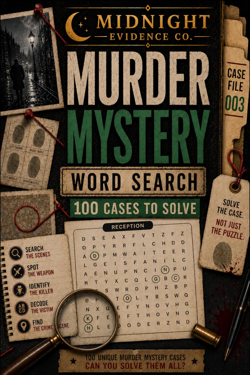 Murder Mystery Word Search Case File 003: 100 Community Crimes to Solve | Interactive Detective Puzzle Book for Adults