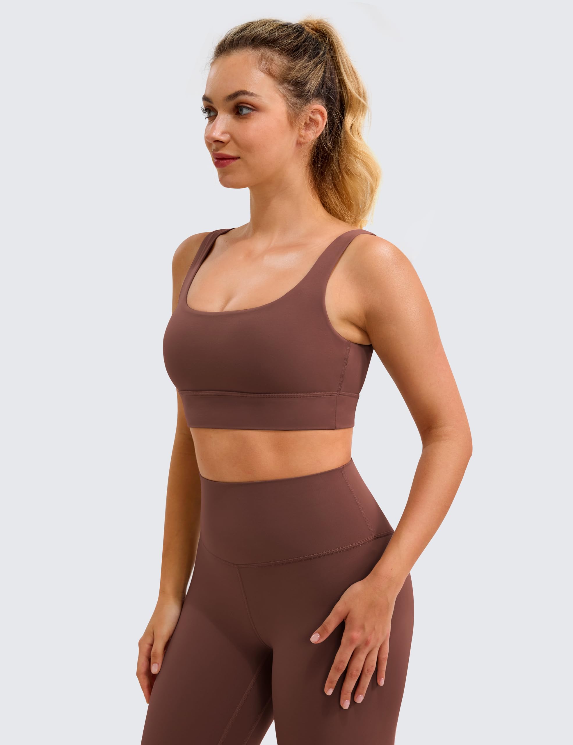 BAYDI Clouduxi - Sujetador deportivo para mujer, sin aros, sin costuras, con almohadillas y espalda en U para yoga y uso diario