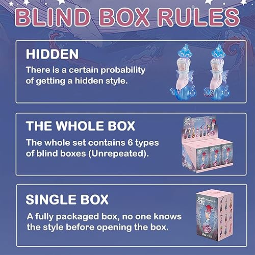 Miniatura 3 de GUMON Dreaming Sea Series Caja ciega de 6 piezas (juego de 6 no repetidos) diseñadas lindas figuras de escritorio, juguetes coleccionables, regalos